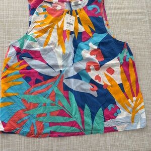 J. Crew Beige and White Patterned Fabric